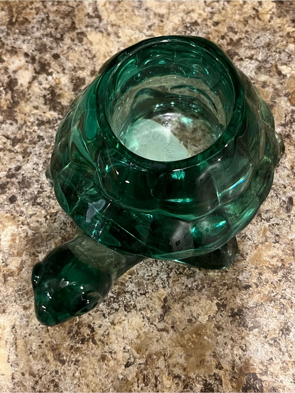 Green Glass Turtle Tealight Candle Holder - Picture 10 of 15